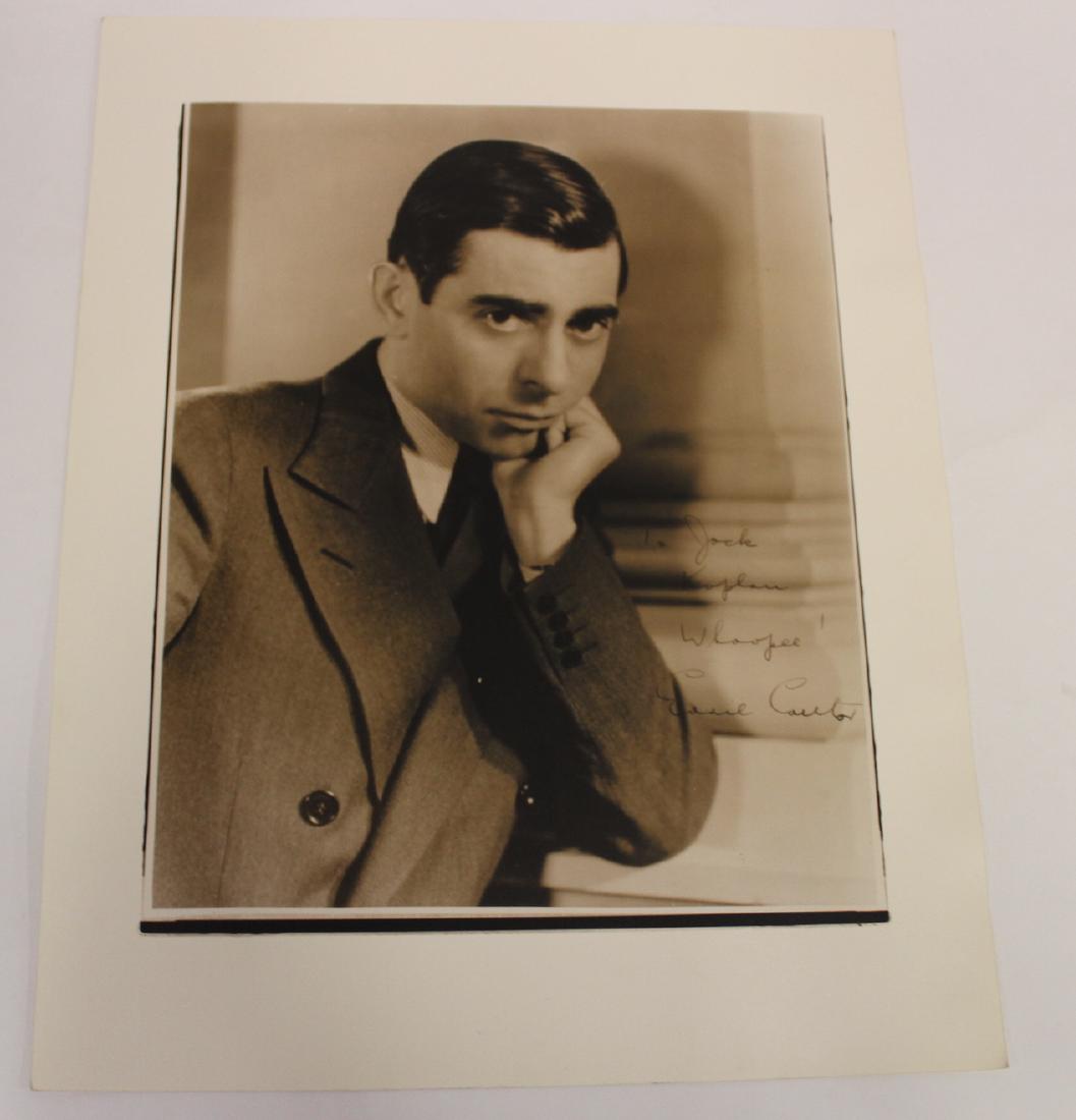 Young Eddie Cantor Portrait Sepia Tone: Signed in the plate To Jack Kaplan Whoopee!! Eddie Cantor. 11 x 14
