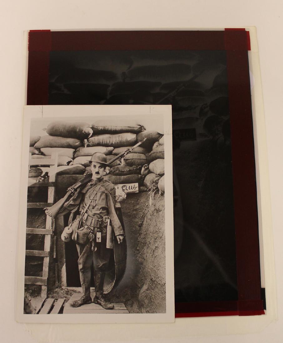 Charlie Chaplin Photograph and Negative: 5 x 7 photo. 8 x 10 negative