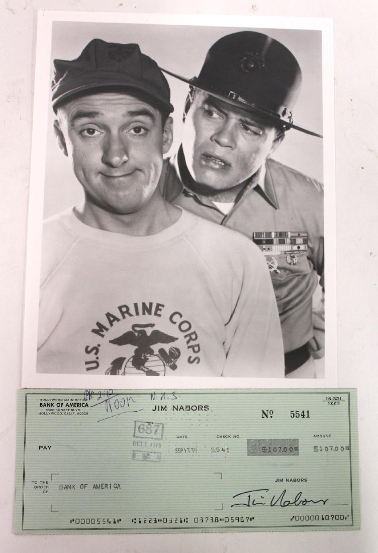 Jim Nabors Signed Check with Photograph (1 of 3)