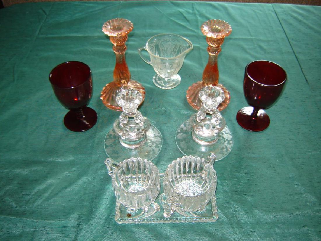 Dealer's Vintage Glass Lot inc. Ruby & Carnival (10) (1 of 1)