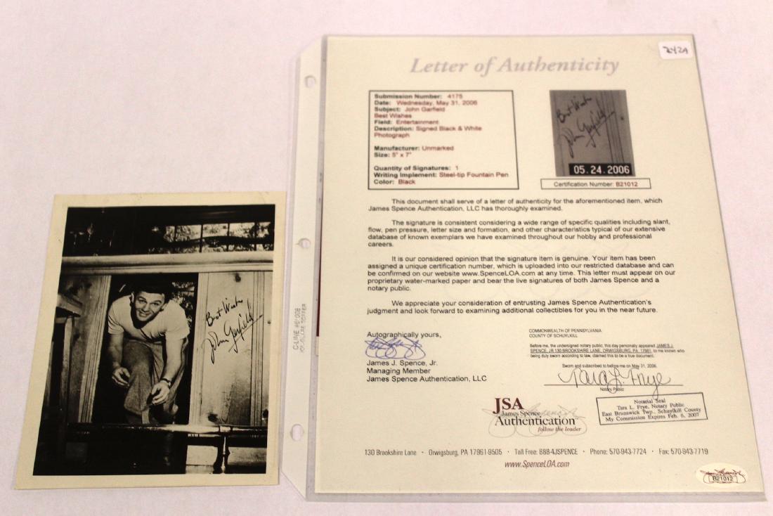 John Garfield Photograph. Signed. (1 of 4)