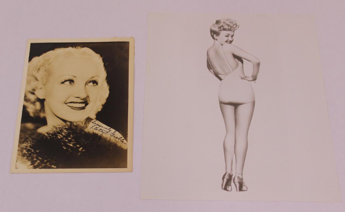 Autographed Betty Grable Photograph: In blue ink. Sincerely Betty Grable 5" x 7"