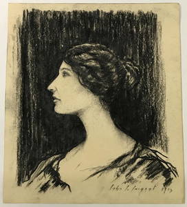 John Singer Sargent. Drawing. . Portrait. Sgd.