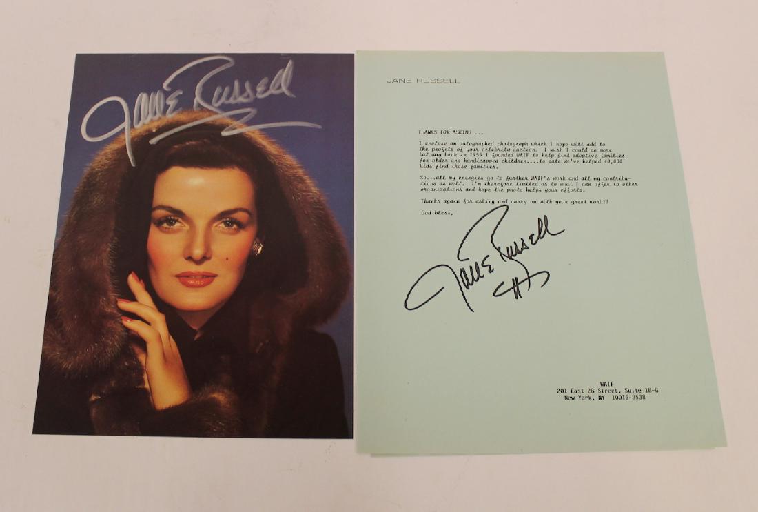 Jane Russell Autographed Photo and TLS (1 of 7)