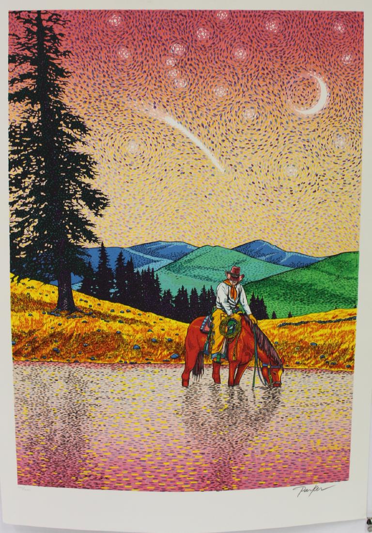 Robert Parker. Lithograph. Western Scene (1 of 5)