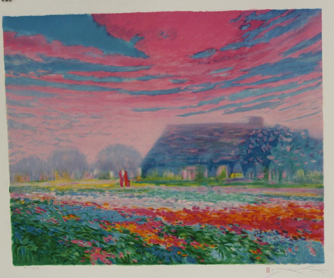 Claude Mamookian Ltd. Ed. Lithograph: Signed in pencil lower right. Numbered 13/35. 23"H. x 28"w.