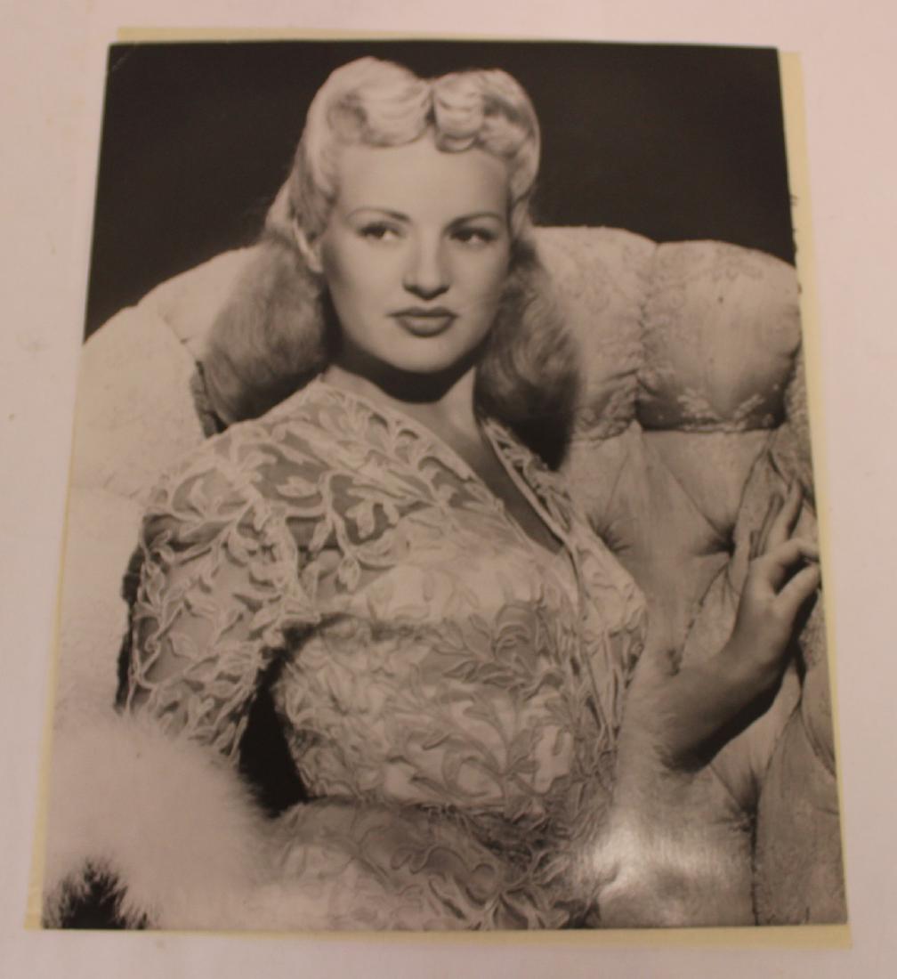 Betty Grable Oversized Glamiour Photograph: Heavy Stock. 11 x 14.