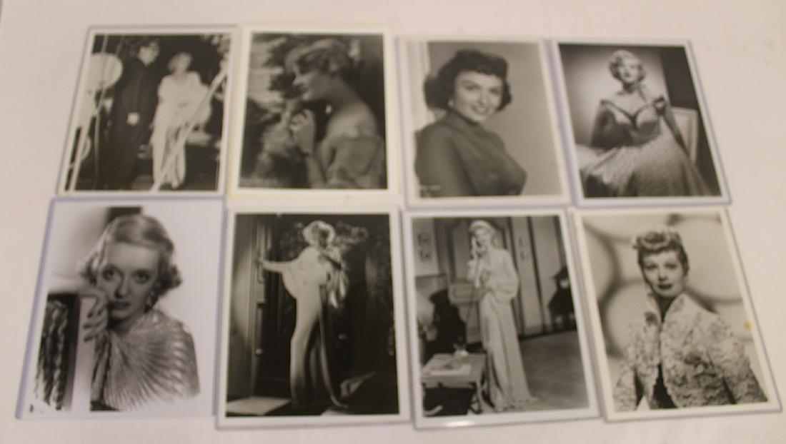 Celebrity Photographs (16): Vintage 1956 Donna Reed with backstamp and 1974 Mia Farrow, Great Gatsby ; 1921 portrait of Jeanne Engles (reprint); early Jane Fonda (reprint); Lucille Ball, Greta Garbo, Harlow and eleven others inc