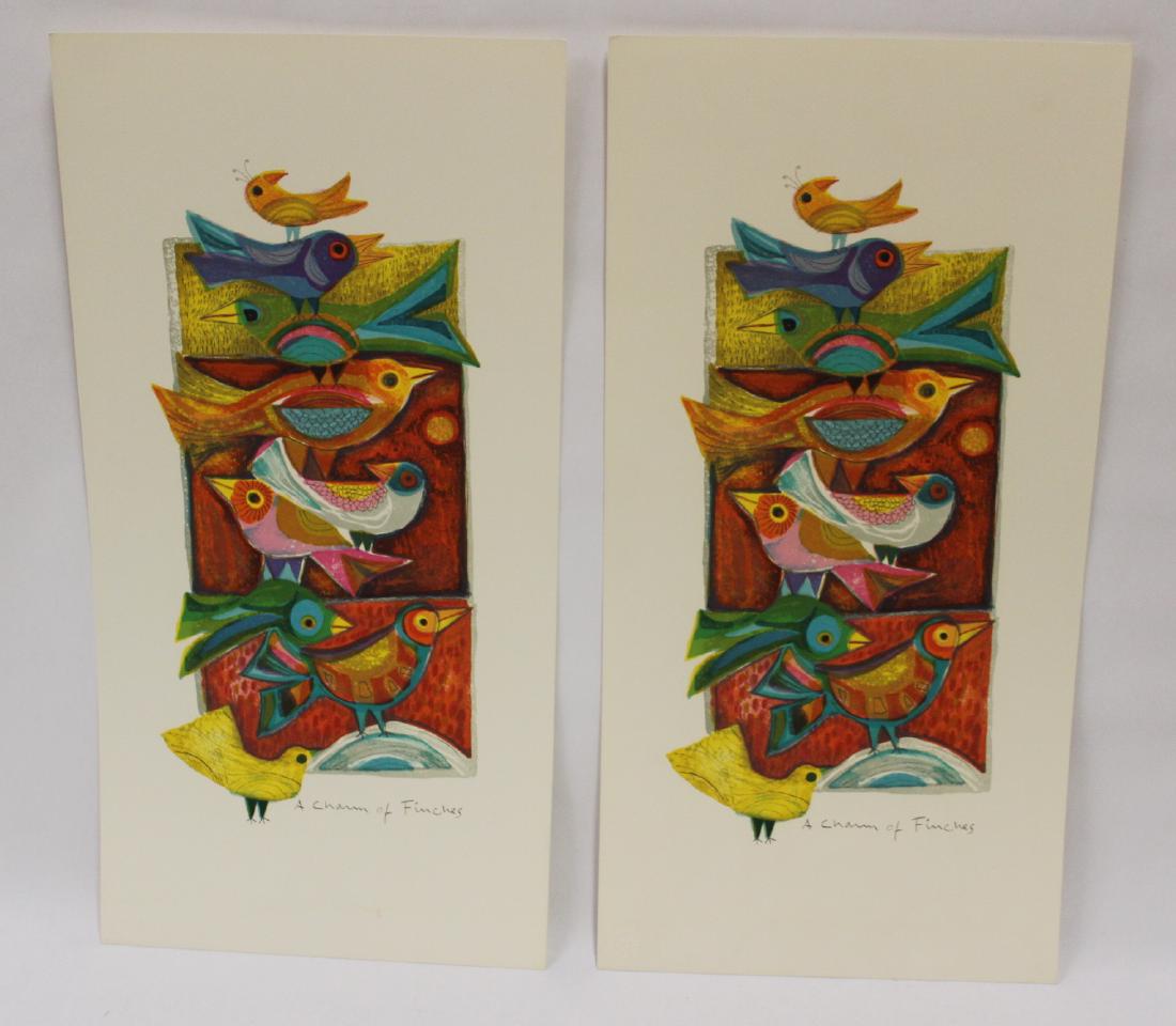 Judith Bledsoe. Lithographs. A Charm of Finches (2) (1 of 1)
