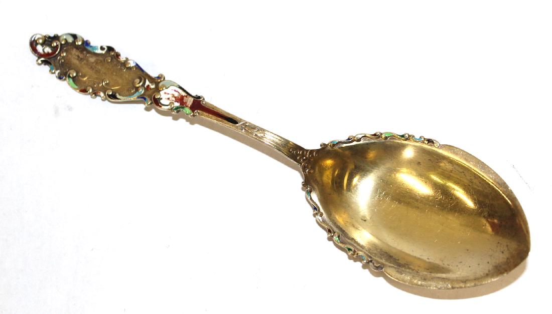 Gorham Sterling Silver Enameled Spoon (1 of 3)