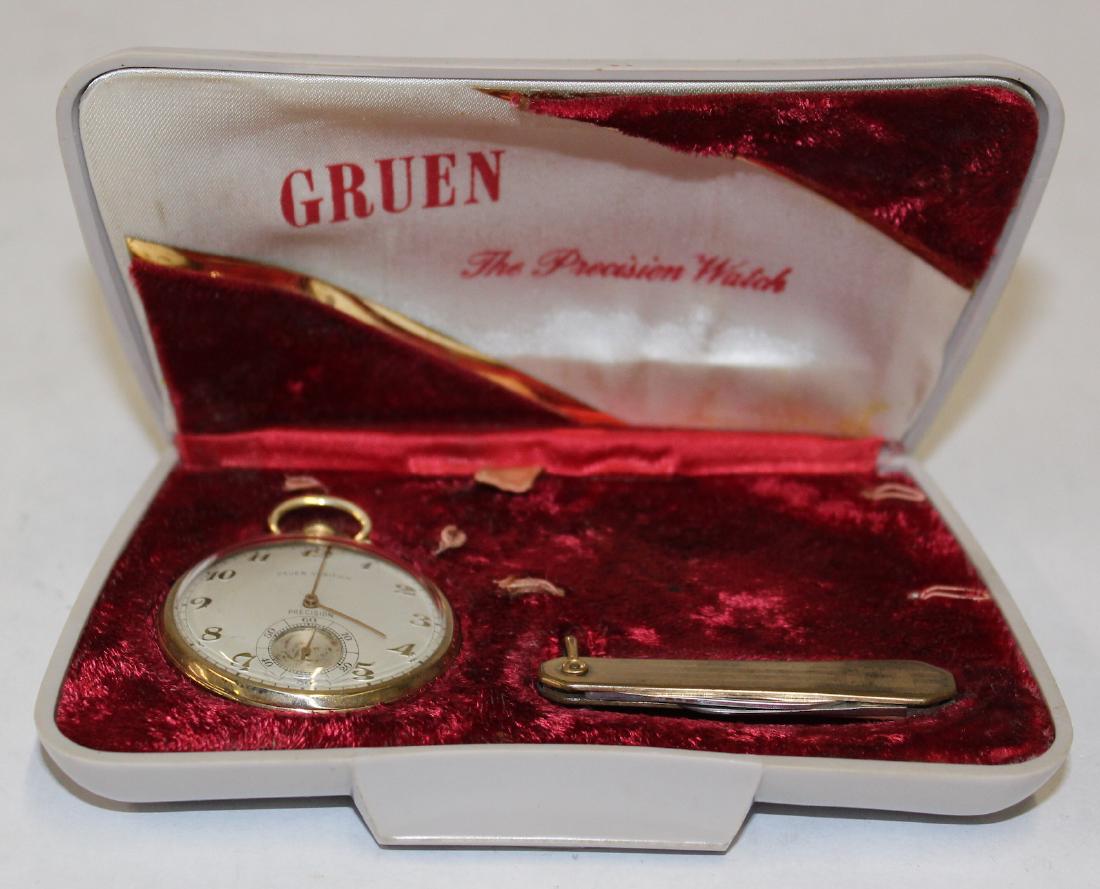 10K Gruen  Pocketwatch . Original Case. (1 of 4)
