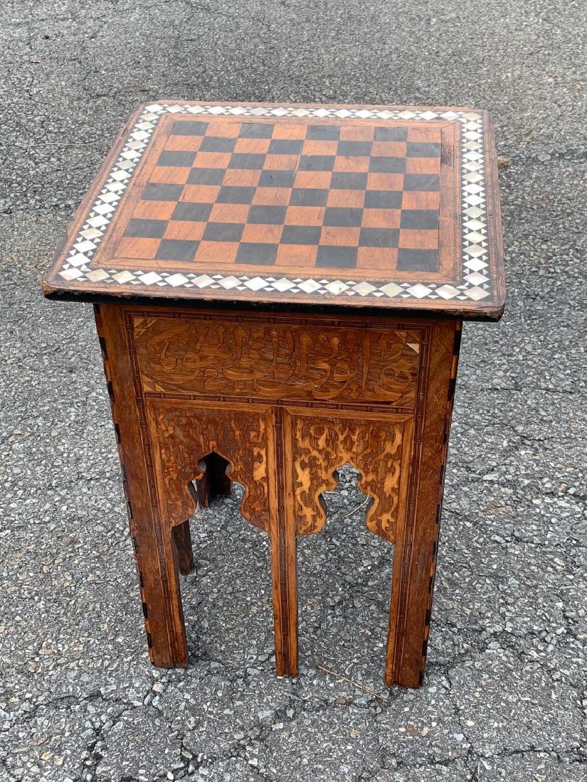 19thC. Persian Inlaid Wood Game Table (1 of 6)