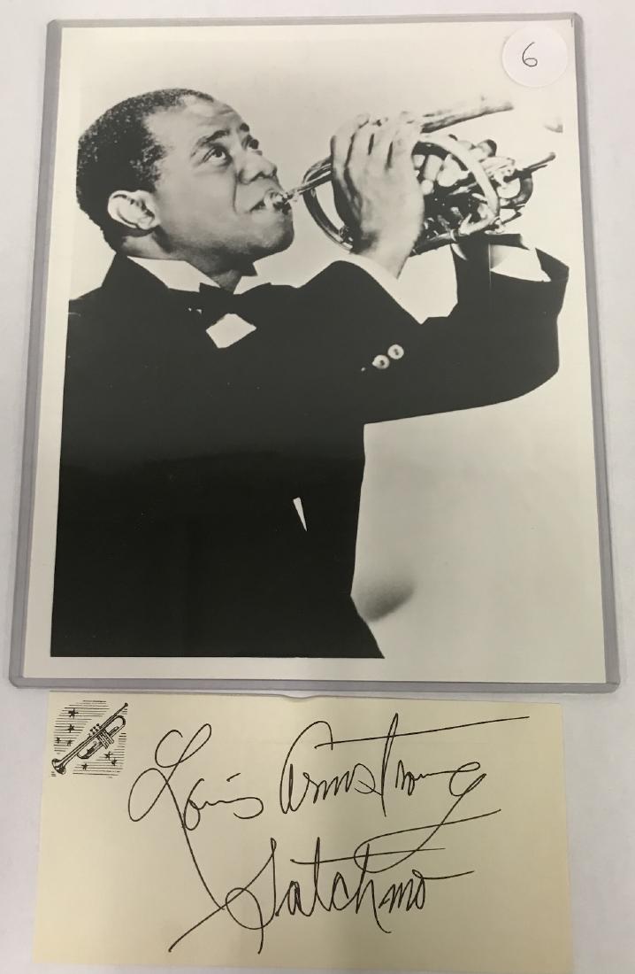 Louis Armstrong Satchmo Autograph on Card (1 of 2)