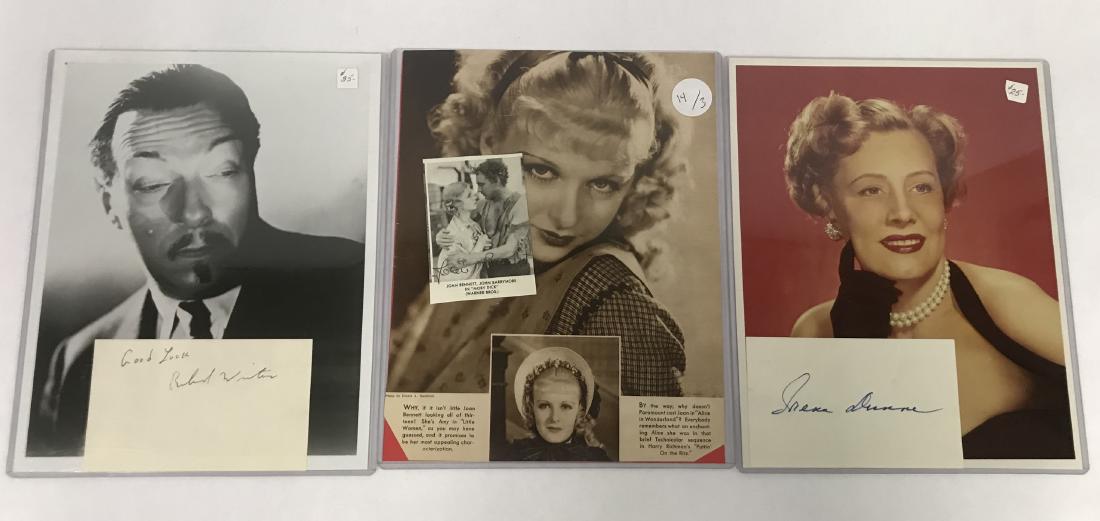 Autograph. Joan Bennett, Irene Dunne, R. Winter (1 of 4)