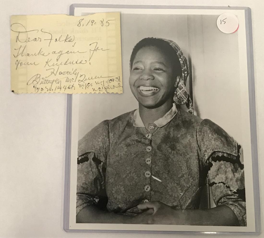 Butterfly McQueen Hand Written Signed Note (1 of 2)