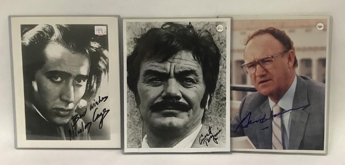 Hackman, Borgnine, Cage Autographed Photos (3) (1 of 7)