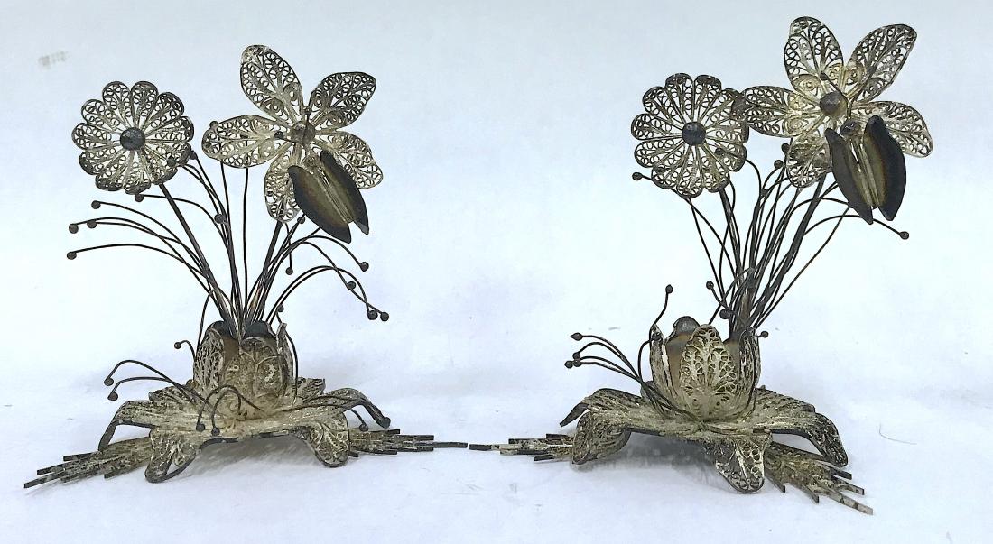 Sterling Silver Filigreed Floral Cabinet Pieces (1 of 5)