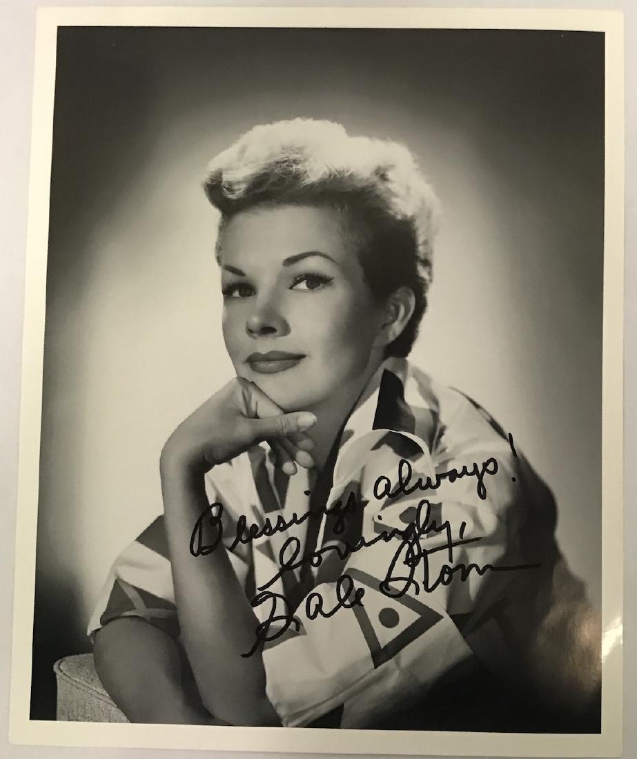 Gale Storm Autographed Photograph: Signed in black soft felt pen Blessings Always Lovingly Gale Storm. 8 x 10