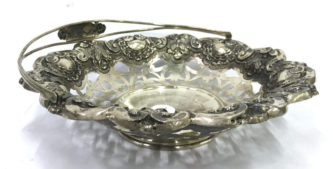 Sterling Silver Ornate Reticulated Handled Basket (1 of 3)