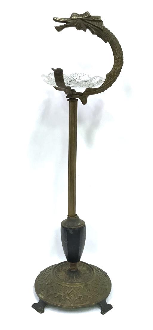 Figural Ash Stand with Dragon Handle (1 of 6)