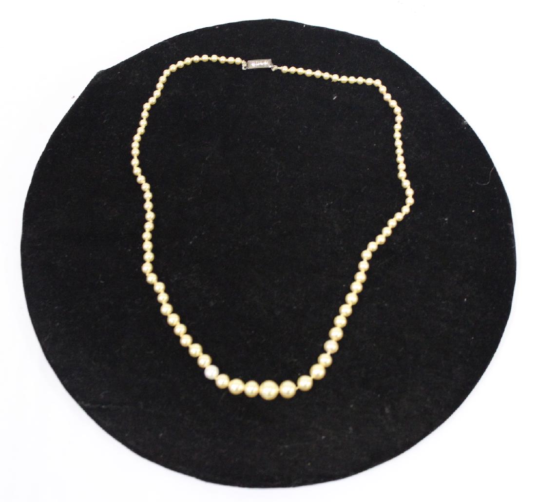 Cultured Pearl Necklaces. 14K (2) & Sterling (1) (1 of 6)