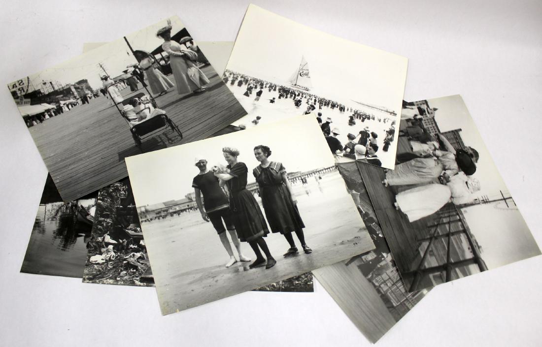 Photographs. Early Atlantic City Scenes. (9): Oversized. Printed from original glass plates by Gustavo Parras. Nine in the lot.