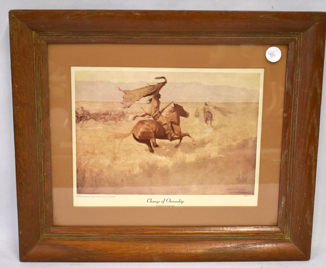 Frederic Remington Print. Change of Ownership (1 of 5)
