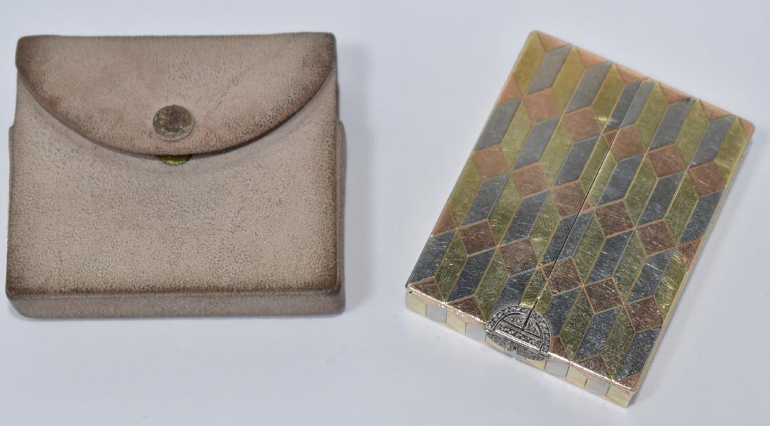 Cartier 14K Gold Mirrored Compact with Diamonds (1 of 12)