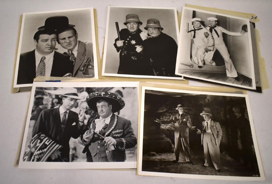 Abbott & Costello Photographs and Negatives (10): Five photographs and the negatives from which they were made. Ten items in the lot. All 8 x 10