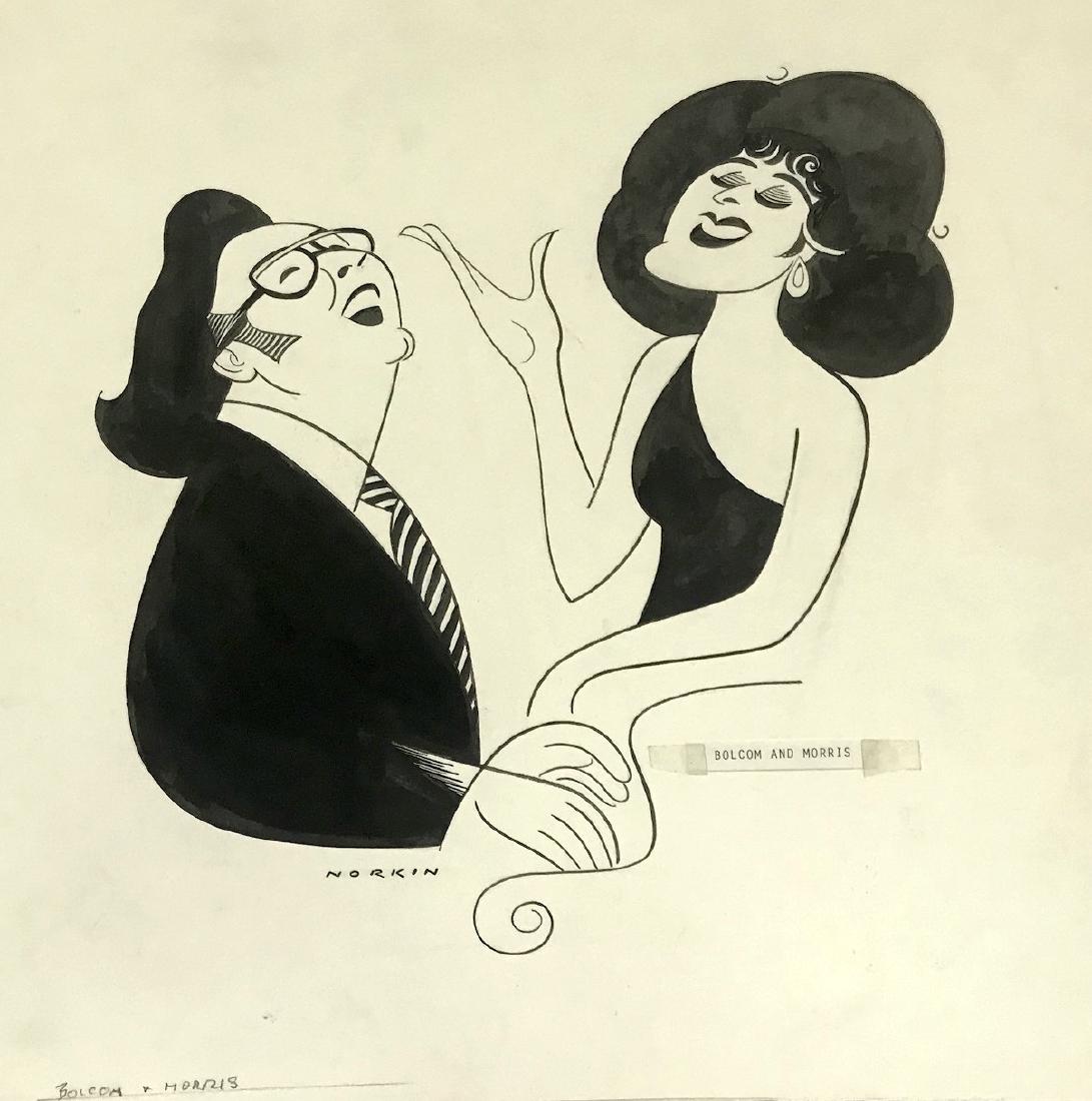 Sam Norkin Original Illustration. Sgined.: 15 x 14 Bolcom and Morris.