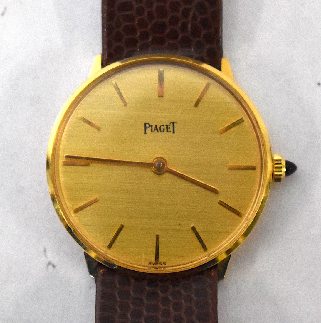 Piaget Wrist Watch. 18K Gold Electroplated: All original 17 jewel movement. Sapphire crystal.