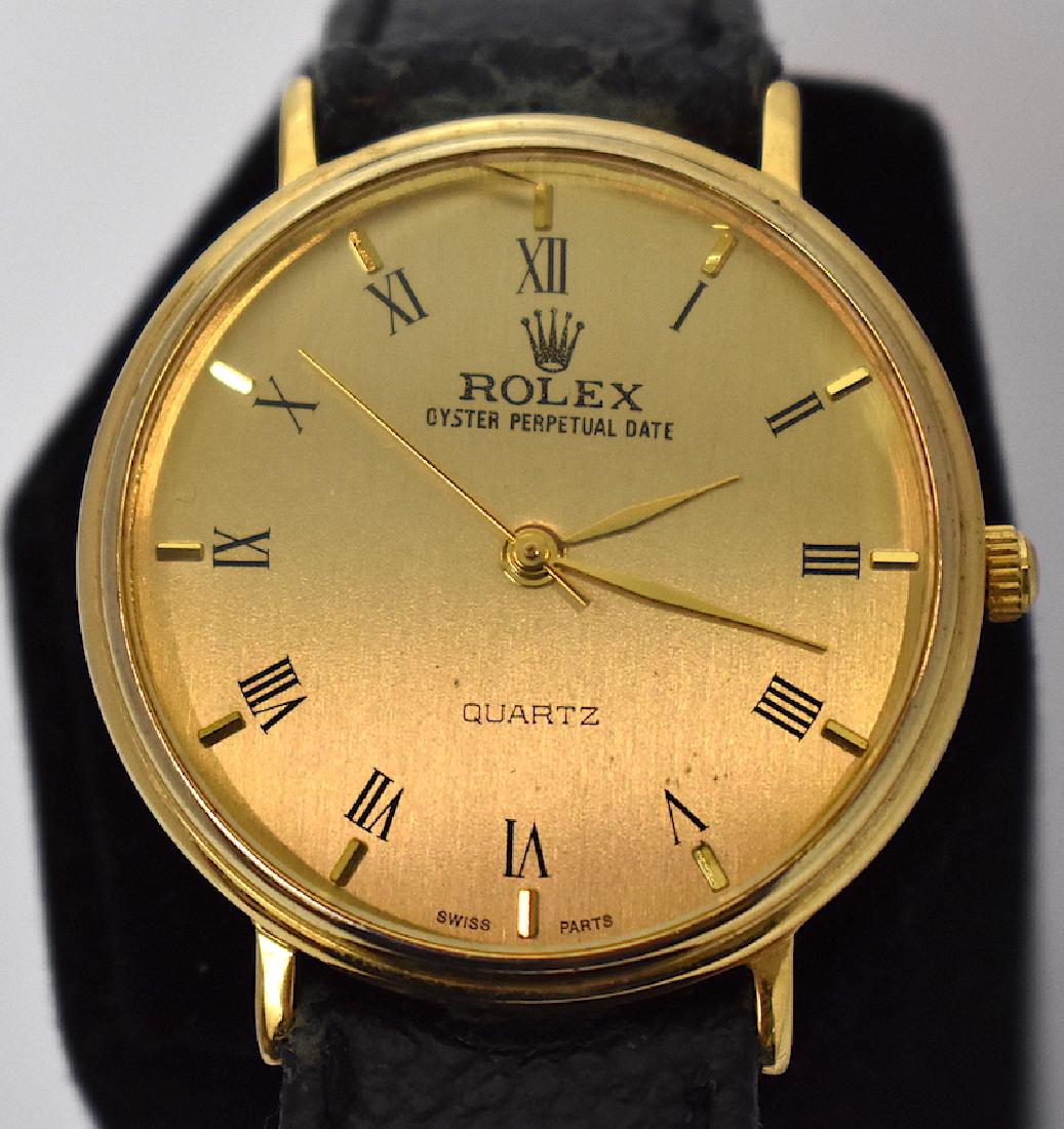 Rolex Watch. Oyster Perpetual Date.: Quartz . Leather Band.