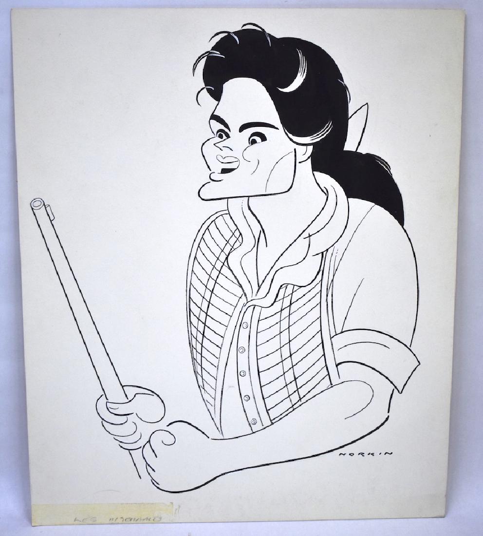 Original Sam Norkin Illustration Les Miserables: Signed lower right. 17 x 14