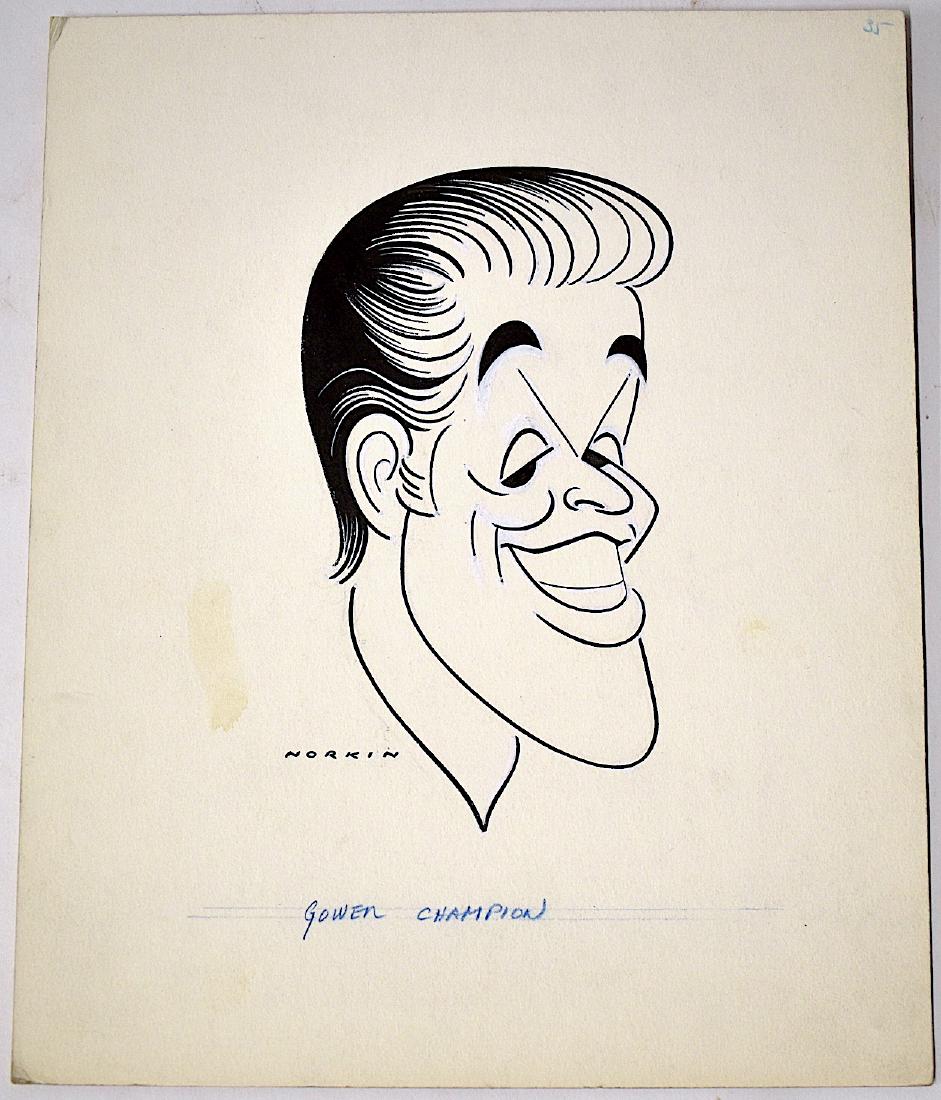 Sam Norkin. Original Illustration. Gower Champion: Signed Lower middle. 11 3/4" x 9 3/4"