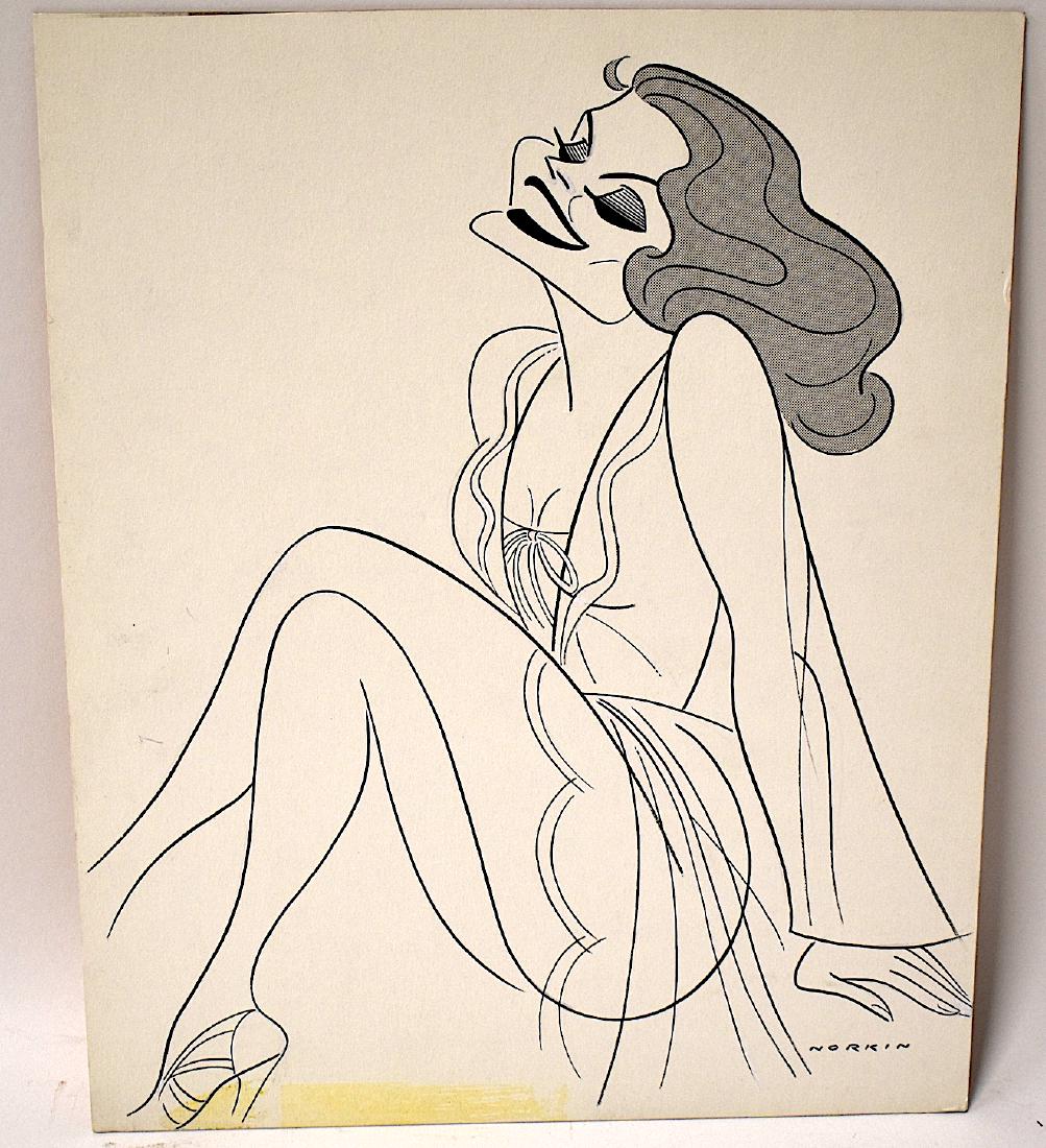 Sam Norkin. Unidentified Glamour Girl. Signed.: Sgd. L. R. 17" x 14"