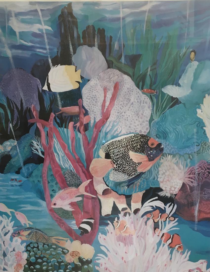 E. Sietz. Ltd. Ed. Ocean Lithographs . Two in the lot: Coral Sea" and "Steele Point" Tropical Fish. 28" x 33" and 28" x 35 1/2