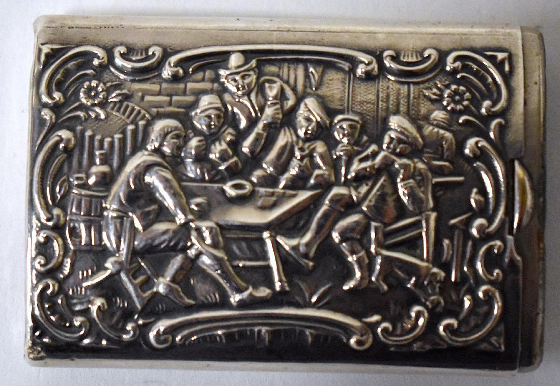 Sterling Match Box: Sterling silver outer case.