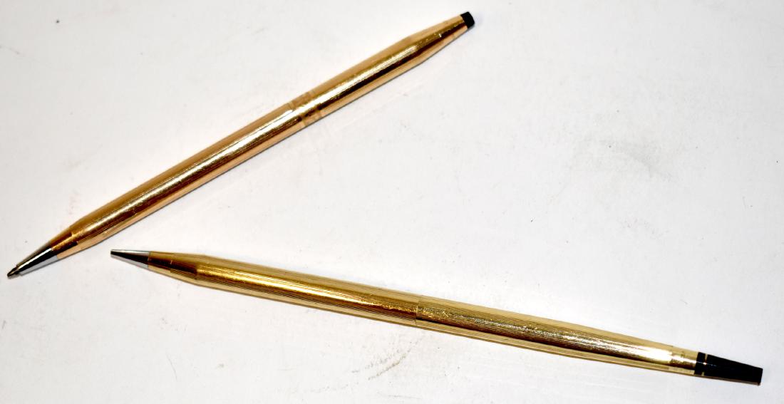 Mark Cross Gold Filled Mechanical Pencil and Ballpoint: Two in thelot.