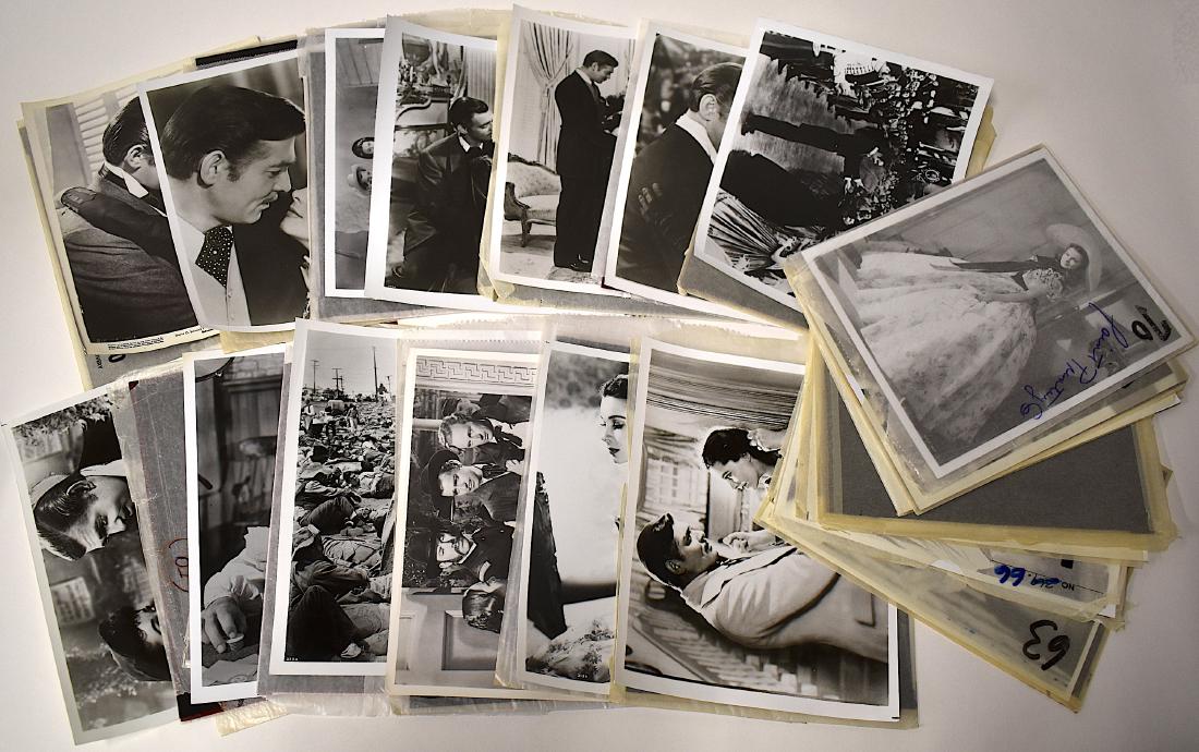 Gone With the Wind Photos and Negatives (40): Olivia De Haviland portraits; in costume for Gone With the Wind; scenes from Gone With the Wind inc. with Clark Gable; Almost all photos with the negatives from which they were made. Forty items in th