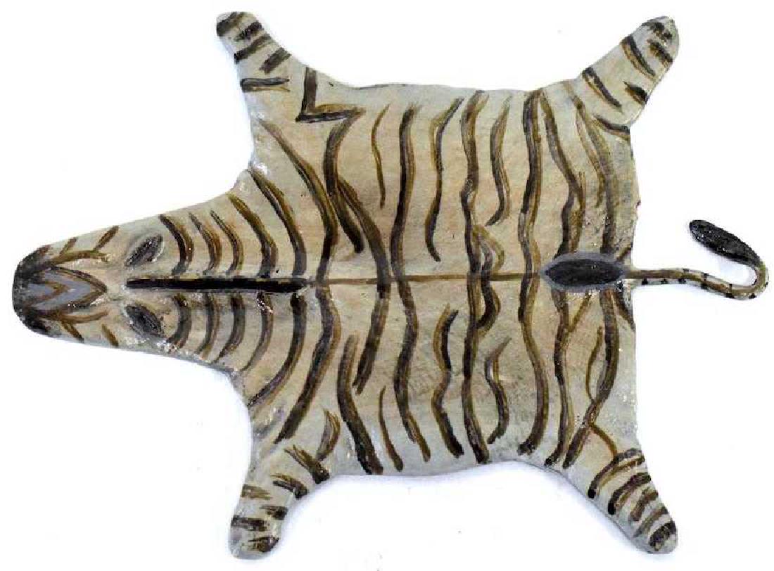 Vienna Bronze Zebra Rug.: Marked Austria at the underside with the initial B. 4 1.4"L. 3 1/4"W