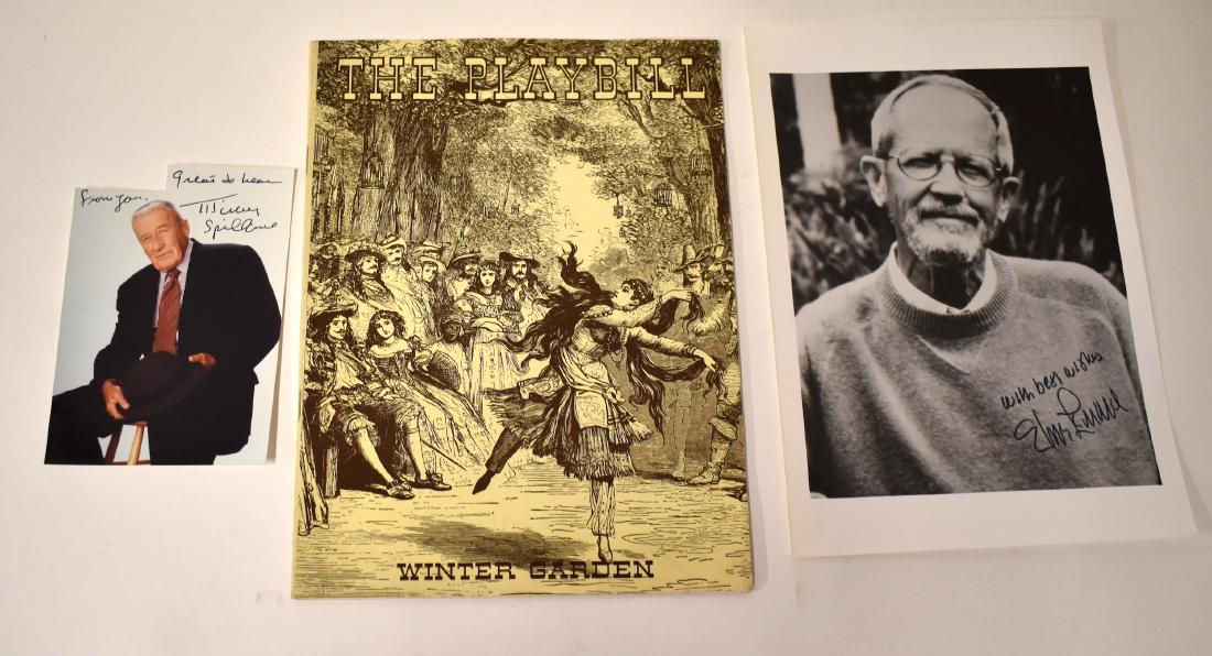 1936 Ziegfield Follies Playbill.Spillane Autograph.: Winter Garden with Bob Hope, Eve Arden, Judy Canova etc. Ads for Pontiac, Chevrolet, Buick , Chesterfield, Lucky Strike and Camel Included in the lot is a Mickey Spillane autographed photo and a secon