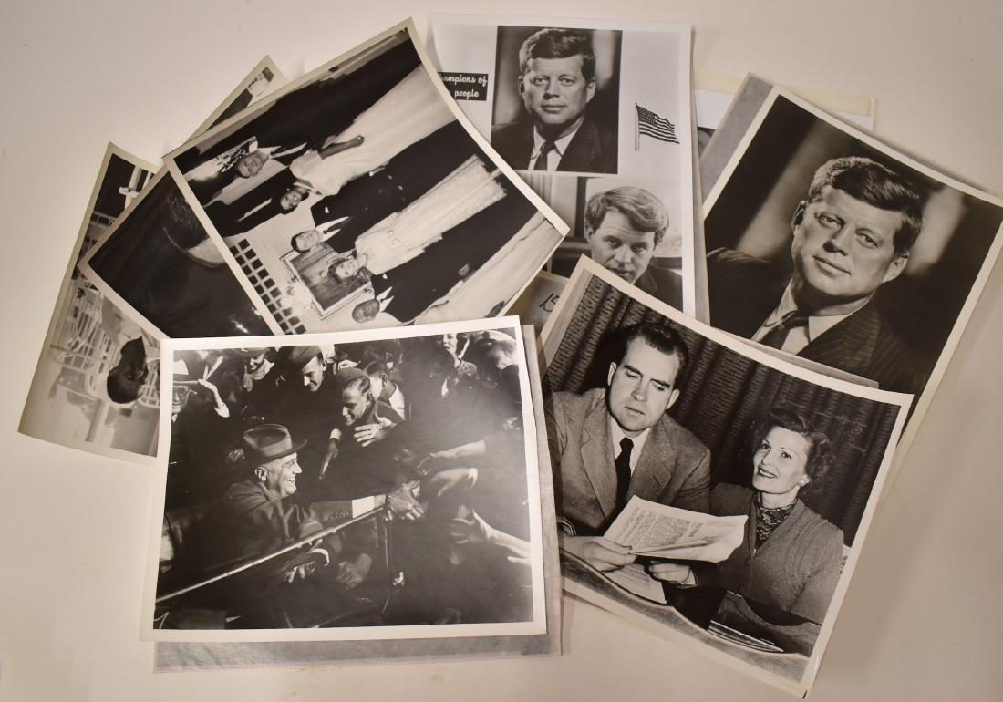 Presidential Photographs &Their Negatives-13: Presidential photographs and the negatives from which they were made. Included in the lot is a Jimmy Carter portrait; a John F. Kennedy portrait and the negative from which it was made; "Champions of