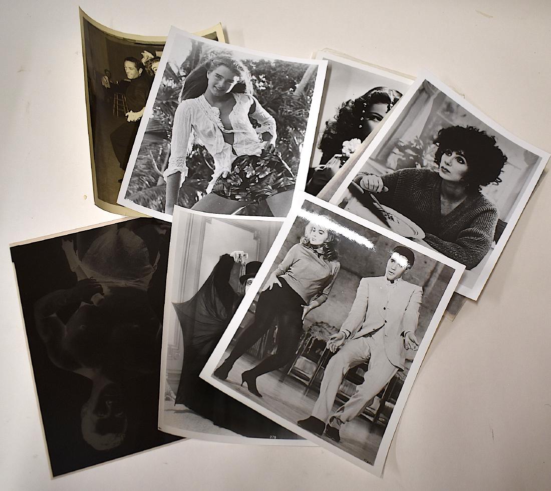 Hollywood Photographs and Negatives (7): Cher and the negative from which it was made; Gene Tierney glamour portrait and the negative from which it was made; a young Brooke Shields; vintage Joan Crawford dancing with unidentified partner; El