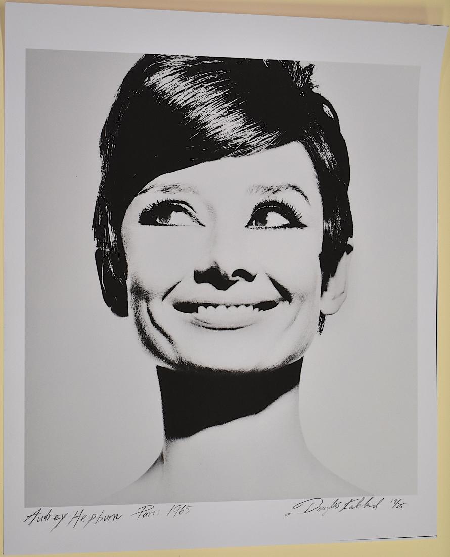 Audrey Hepburn Photo. Sgd. Douglas Kirkland: Sign L.R. by the Photgraper Douglas Kirkland dated 1965 Number 18/25. Size 24"H x 20"W