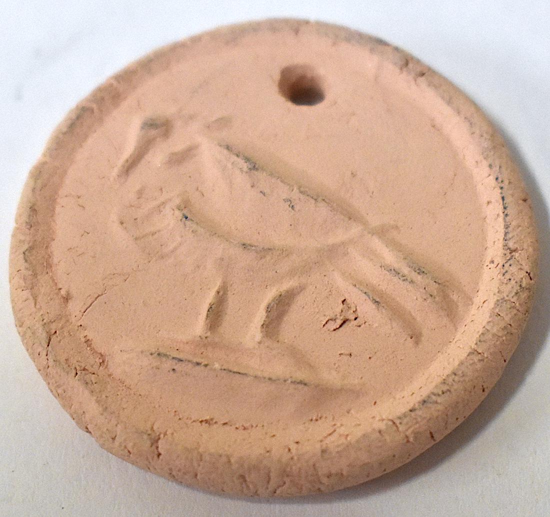 Picasso Pottery Pendant: Unglazed. Bird. Marked Madura Impreinte Originale de Picasso size 1.5"