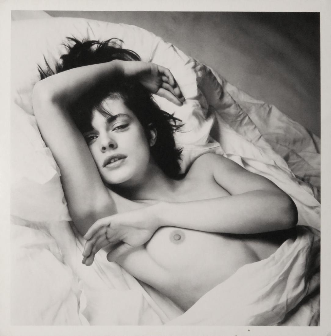 Nastassja Kinski 1982 Signed & Dedicated Richard Avedon: Photograph of topless Nastassja Kinski, a German actress. This photograph was taken by Richard Avedon and measures12"x12" and is dedicated ñto Bill" and signed by Avedon himself. It is printed on