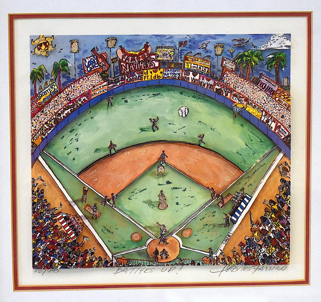 Charles Fazzino. Ltd. Ed. Lithograph. "Batters Up" (1 of 5)