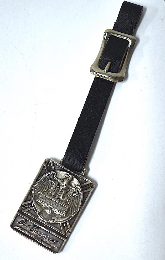 Antique Sterling Advertising Watch Fob. Dr Pepper