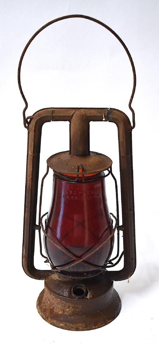 Dietz Fritzall NY Red Glass Lantern (1 of 3)