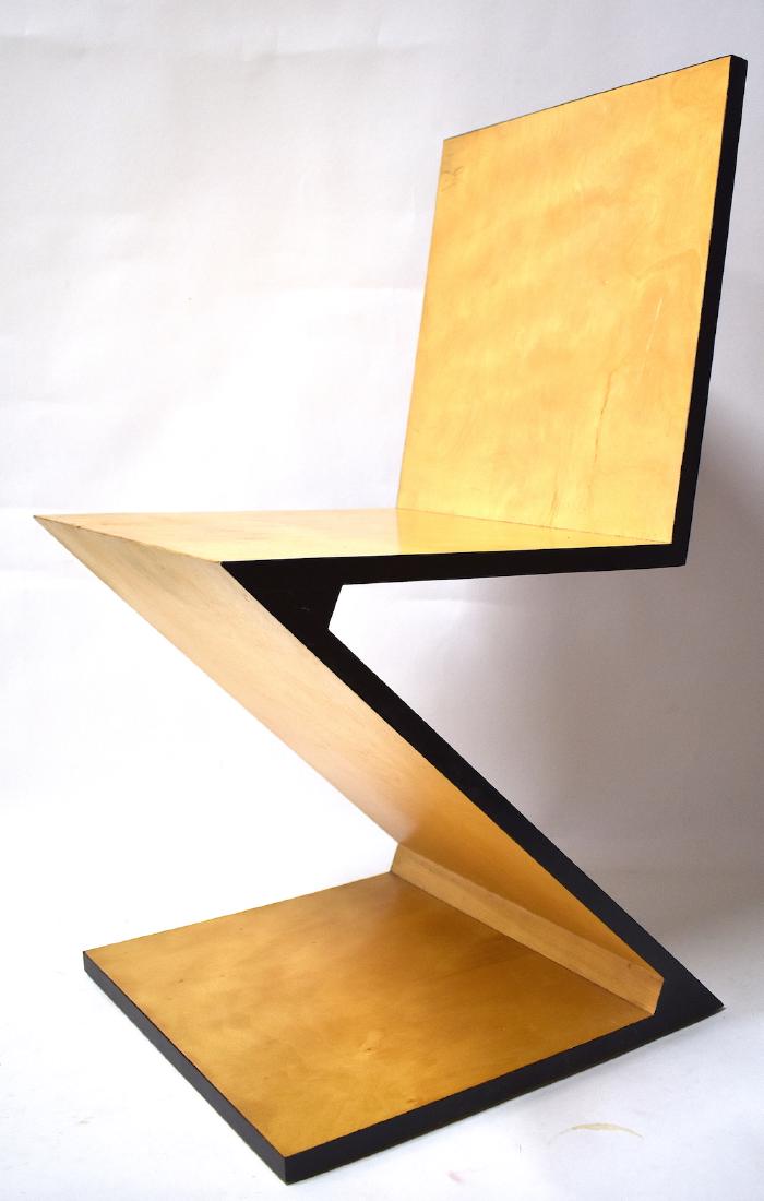 Mid Century Modern Zigzag Chair Rietveld Style Apr 27 2019